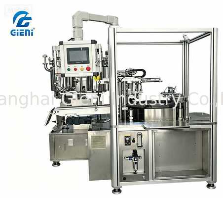 Máquina llenadora rotativa multicolor de alta velocidad con precisión servoaccionada para crema CC con colchón de aire