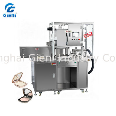 Máquina de prensado de polvo compacto C-5 con servomotor con 14 toneladas de presión máxima y 3 moldes por minuto