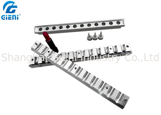 Manual tres pedazos de la barra de labios de la bala del molde de perforación de aluminio del molde para los cosméticos