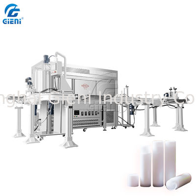 Precalentando la línea sola boca del relleno en caliente del llenador del protector labial del palillo del bálsamo