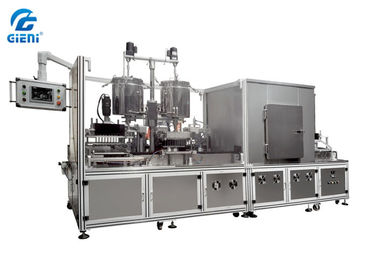 Un buen precio. Máquina de rellenar SUS304 de la barra de labios automática del silicón con el tanque 20L en línea
