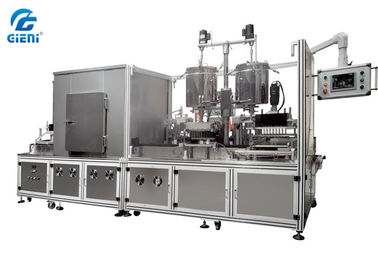 Un buen precio. 20L doblan poder del túnel de enfriamiento de la máquina de rellenar de la barra de labios del tanque 14kw en línea