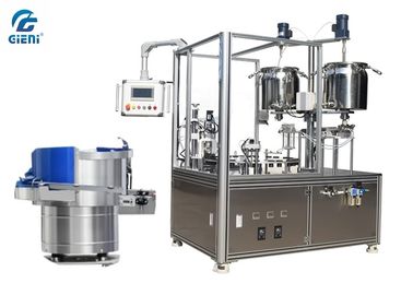 Un buen precio. Tipo rotatorio máquina de relleno y que capsula del rimel con la tabla de la vibración en línea