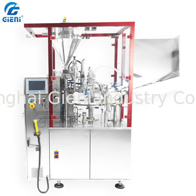 Relleno poner crema del tubo del plástico de la crema dental de la despedregadora de la cara de la mano y máquina de aislamiento