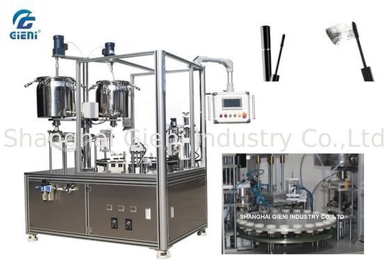 Tipo rotatorio acero inoxidable de la máquina de rellenar del rimel con el cepillo que inserta el dispositivo