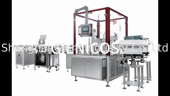 Presión del aire 0,4-0,6MPa Equipo de llenado de esmalte para uñas con función de tapón y etiquetado