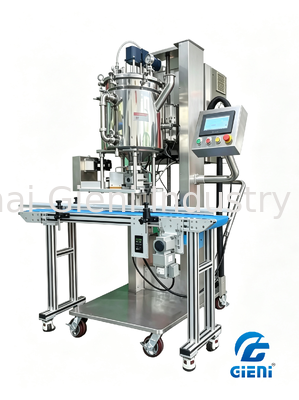 Máquina de llenado caliente programable en múltiples modos con elevador de tanques para productos cosméticos