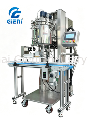 Máquina de llenado de bálsamo labial de boquilla única con elevación de tanque y dosificación precisa para aplicaciones de llenado en caliente