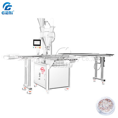 máquina de rellenar del polvo flojo del cosmético del control del PLC 900pcs/H con la tolva 25L