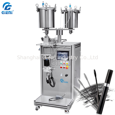 Un buen precio. Máquina de rellenar del lustre del labio del rimel de dos bocas con el tanque 20L en línea