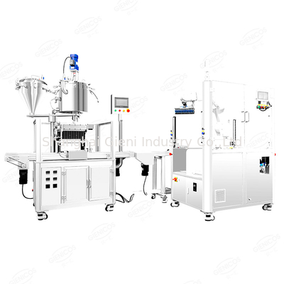 Un buen precio. Línea de producción automática completa de la máquina tapadora de llenado del rimel del brillo del labio del robot de ABB en línea