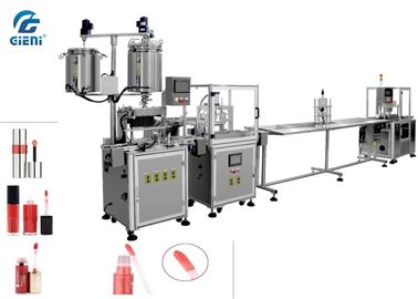 Un buen precio. Máquina de rellenar del aceite semiautomático del labio con el tanque de mezcla, tipo linear en línea
