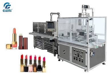 Un buen precio. Máquina de rellenar semi automática de Lipbalm de 10 bocas para los materiales del polvo de la perla, con el túnel de refrigeración en línea