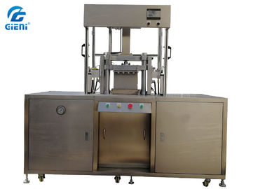 Un buen precio. Máquina cosmética completamente hidráulica de la prensa del polvo para la torta de la fundación, 6 cavidades por el molde, alimentación auto del polvo en línea