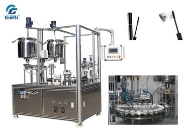 Un buen precio. Tipo rotatorio acero inoxidable de la máquina de rellenar del rimel con el cepillo que inserta el dispositivo en línea