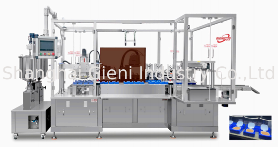 Máquina automática de llenado de cojines de esponja de alta velocidad con material SUS316L y tanques de mezcla con calefacción doble para crema CC con cojín de aire