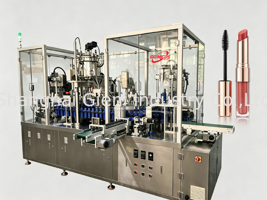 JQH-02 Máquina de llenado de brillo labial de alta velocidad con 80 PCS/MIN de salida y material SUS304 con tecnología de servo pistón