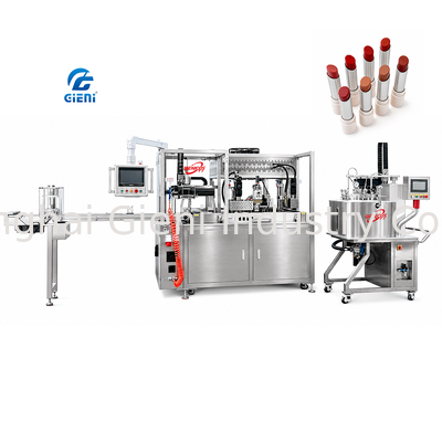 Máquina de llenado de lápiz labial multiformato GLU-900, equipo normal inclinado para barras de labios finas y mini bálsamos