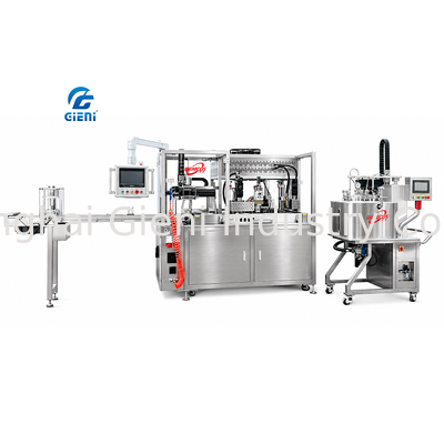 GLU-900 Máquina de Llenado de Labiales Servoaccionada Mitsubishi PLC Línea de Producción Automática 900pcs/h