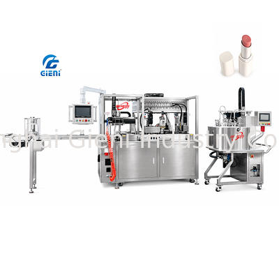 Máquina Llenadora de Labiales de Silicona Completa GLU-900 Tecnología de Desmoldeo al Vacío Tanque de 30L Molde de 112 Cavidades
