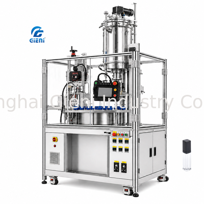 Máquina de llenado de brillo de labios lineal de 6 cabezales con transportador, velocidad de 1500 BPH y cambio rápido para tubos multiformato