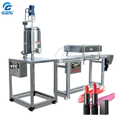 Un buen precio. La mano de SUS316L vierte la máquina de rellenar del protector labial con el tanque de mezcla de la calefacción 20L en línea